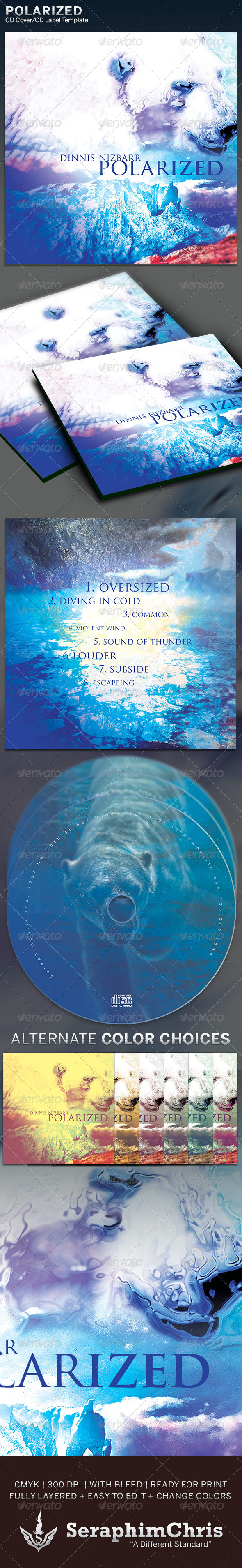 GraphicRiver Polarized CD Cover Artwork Template 6256117 GraphicRiver Polarized CD Cover Artwork Template 6256117