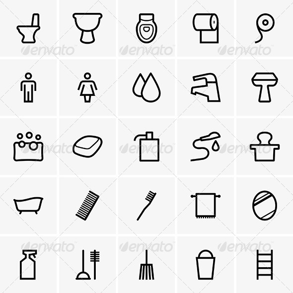GraphicRiver Bathroom Icons 6261910 GraphicRiver Bathroom Icons 6261910