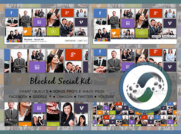 GraphicRiver Blocked Social Kit 6264202 GraphicRiver Blocked Social Kit 6264202
