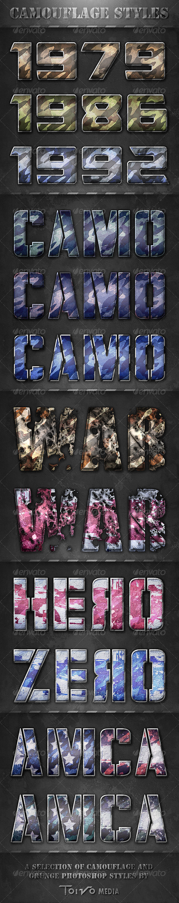 GraphicRiver Camouflage Text Styles 6264389 GraphicRiver Camouflage Text Styles 6264389