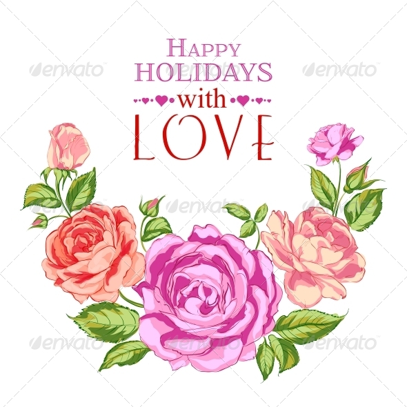 GraphicRiver Rose Garland in Holiday 6265245 GraphicRiver Rose Garland in Holiday 6265245