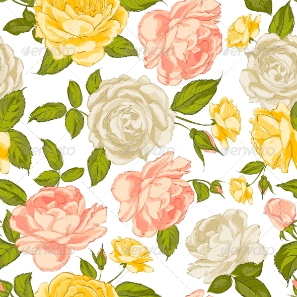 GraphicRiver Roses Seamless Background 6265343 GraphicRiver Roses Seamless Background 6265343