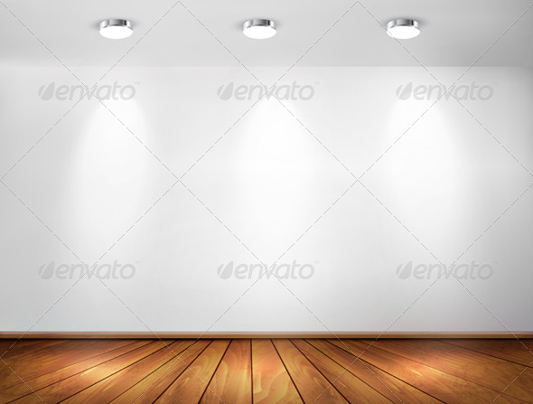 GraphicRiver Wall with Spotlights and Wooden Floor 6266251 GraphicRiver Wall with Spotlights and Wooden Floor 6266251