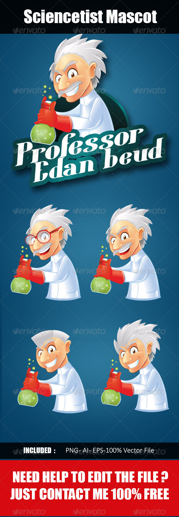 GraphicRiver Scientist and Professor Mascot 6074081 GraphicRiver Scientist and Professor Mascot 6074081