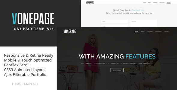 ThemeForest vOnePage Parallax HTML Template 6269392 ThemeForest vOnePage Parallax HTML Template 6269392