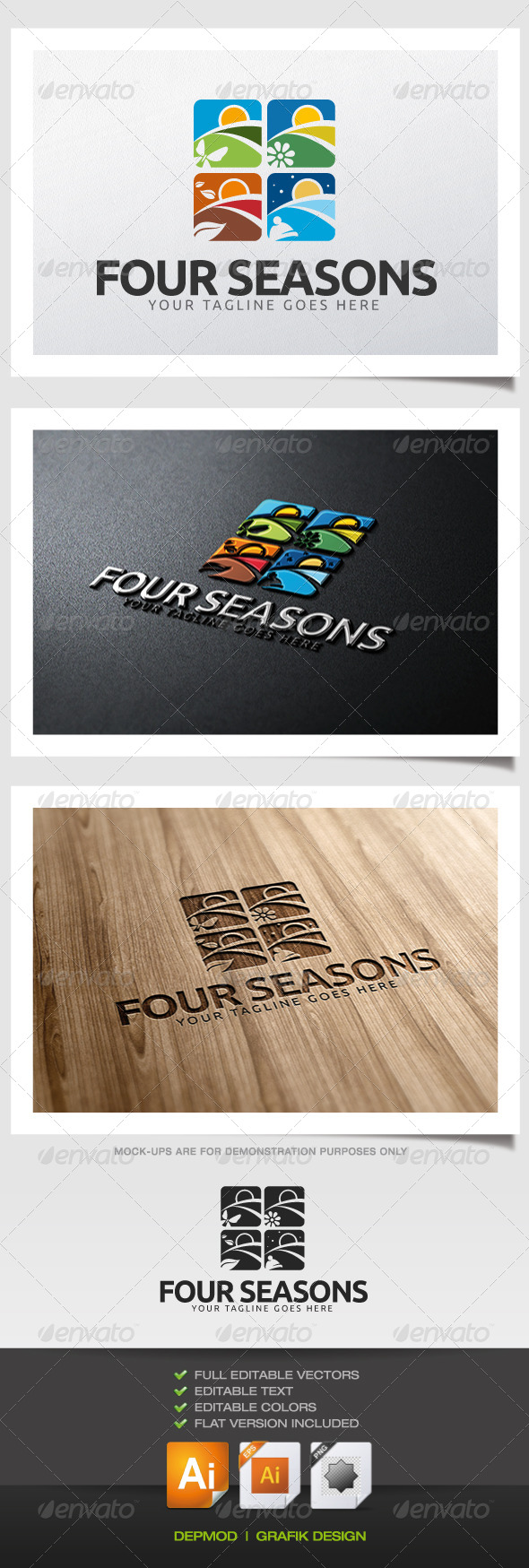 GraphicRiver Four Seasons Logo 6270257 GraphicRiver Four Seasons Logo 6270257