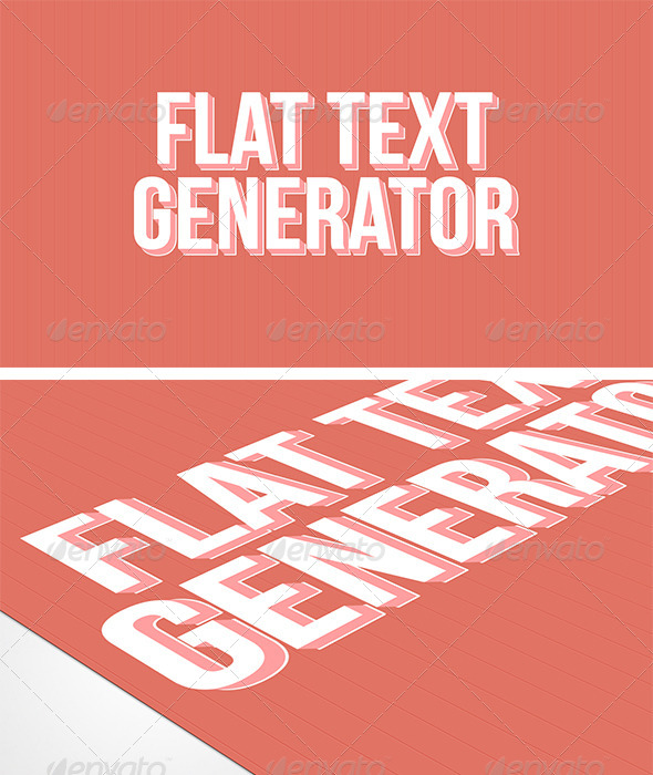 GraphicRiver 3D Flat Text Generator 6270922 GraphicRiver 3D Flat Text Generator 6270922