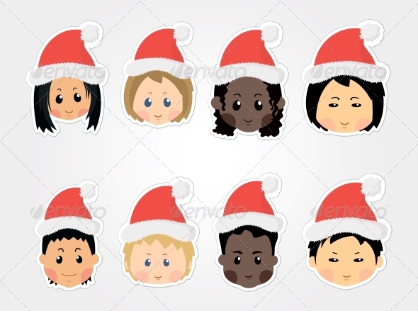GraphicRiver Christmas Funny Kids Icons 6273191 GraphicRiver Christmas Funny Kids Icons 6273191