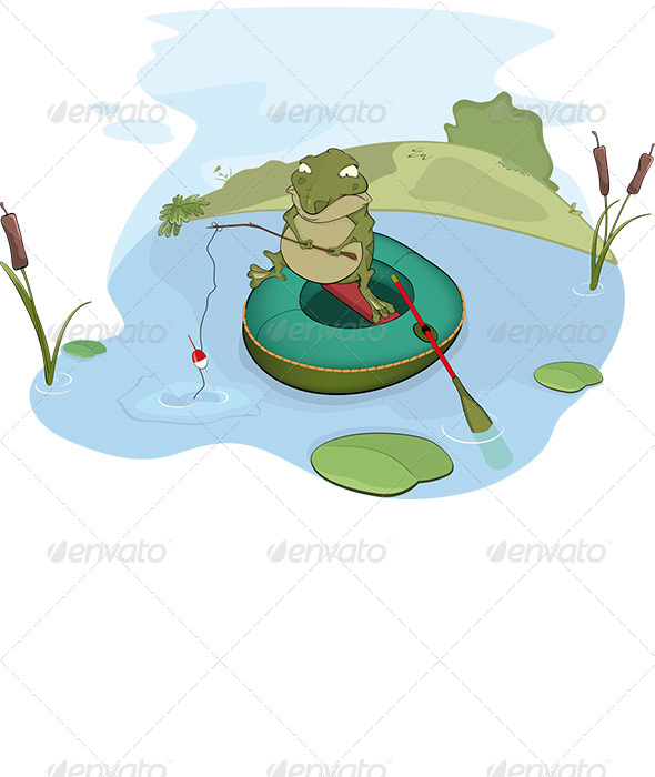 GraphicRiver Toad the Fisher Cartoon 6276046 GraphicRiver Toad the Fisher Cartoon 6276046