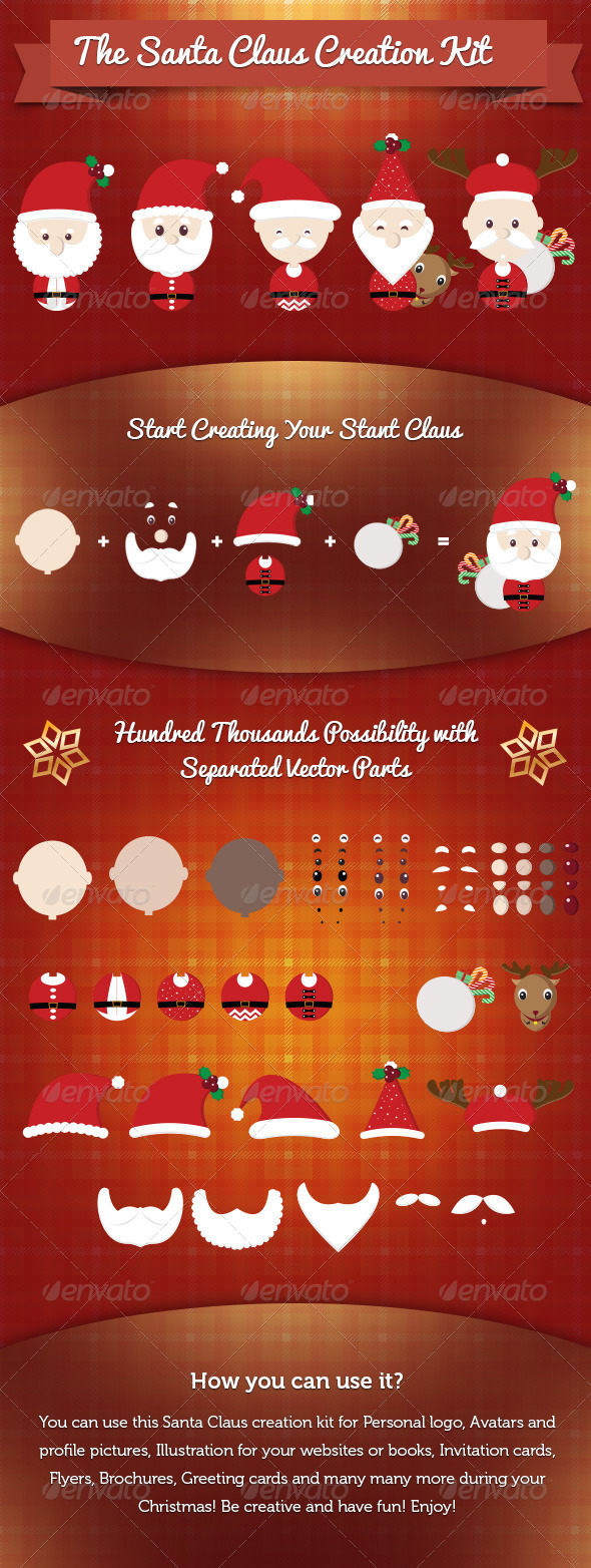GraphicRiver Santa Claus Creation Kit 6277726 GraphicRiver Santa Claus Creation Kit 6277726