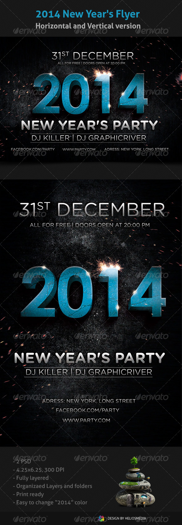 GraphicRiver 2014 New Year's Flyer 6277830 GraphicRiver 2014 New Year's Flyer 6277830