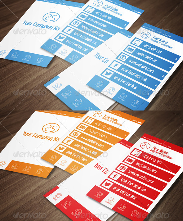 GraphicRiver iPhone App Style Business Card 6274937 GraphicRiver iPhone App Style Business Card 6274937