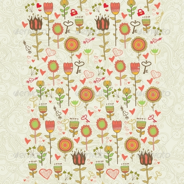 GraphicRiver Cartoon Floral Seamless Pattern 6280427 GraphicRiver Cartoon Floral Seamless Pattern 6280427