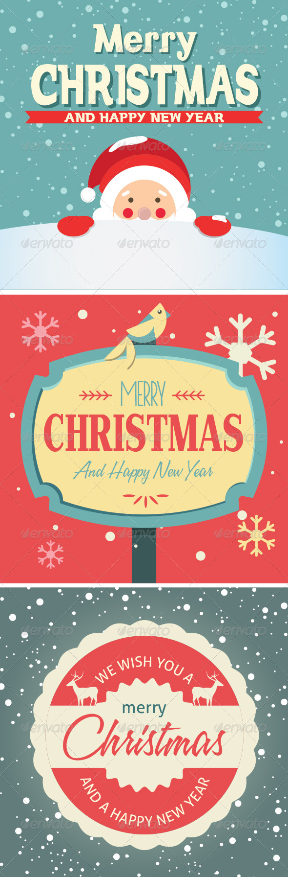 GraphicRiver Vector Elements for Christmas Cards 6280977 GraphicRiver Vector Elements for Christmas Cards 6280977