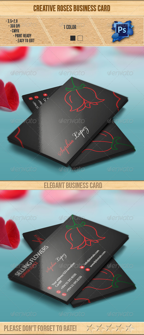 GraphicRiver Creative Roses business card 6259700 GraphicRiver Creative Roses business card 6259700