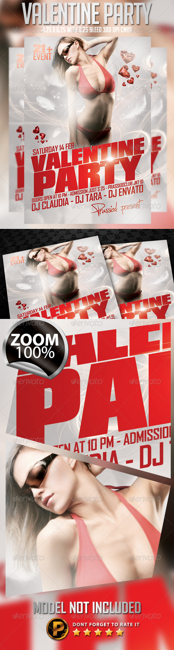 Valentine Party Flyer Template - Clubs & Parties Events