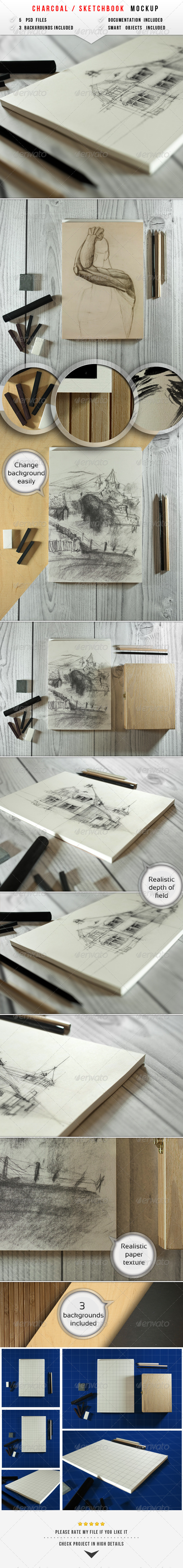 GraphicRiver Sketch & Charcoal Mockup 6285849 GraphicRiver Sketch & Charcoal Mockup 6285849