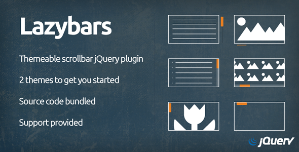 Lazybars - Themeable scrollbar jQuery plugin