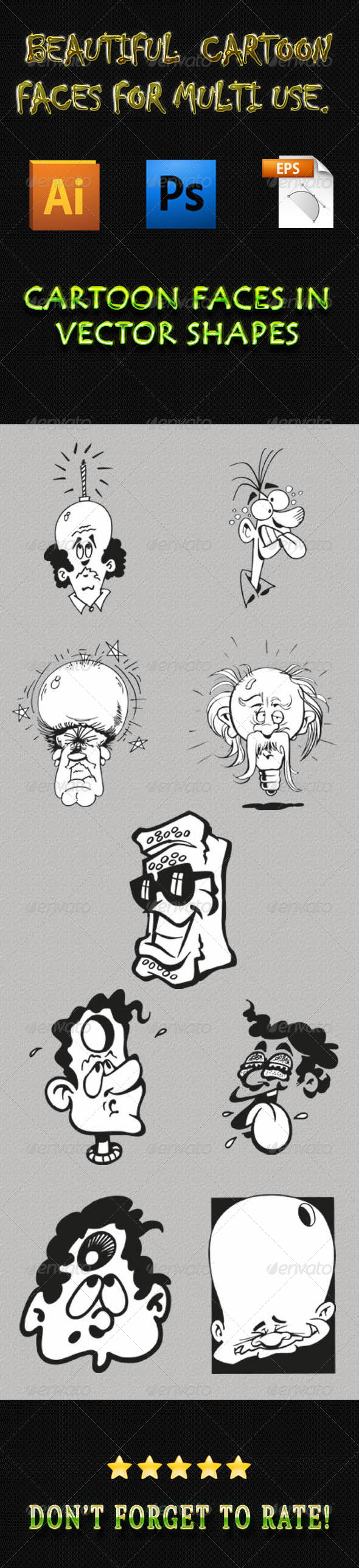 GraphicRiver Cartoon Faces 01 6286431 GraphicRiver Cartoon Faces 01 6286431