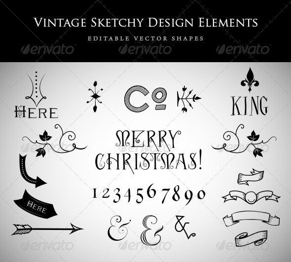 GraphicRiver Vintage Sketchy Design Elements 6263078 GraphicRiver Vintage Sketchy Design Elements 6263078