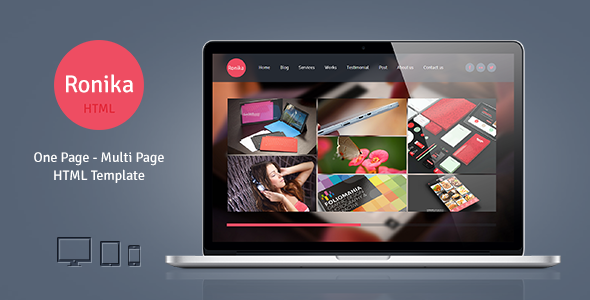 Ronika - One Page/Multi Page HTML Template