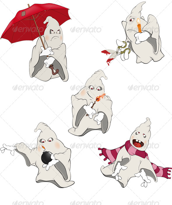 GraphicRiver Ghosts Clip Art Cartoon 6292306 GraphicRiver Ghosts Clip Art Cartoon 6292306
