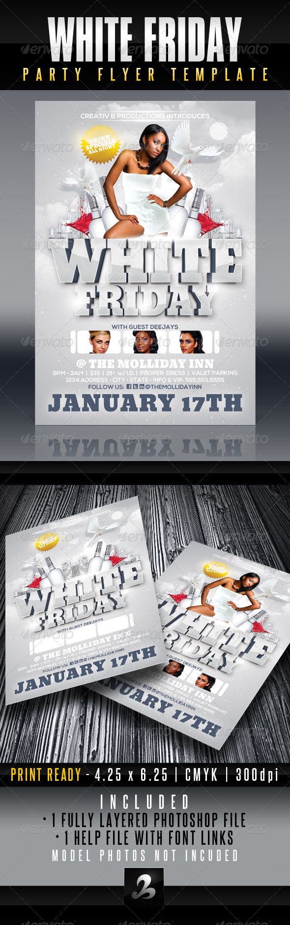 GraphicRiver White Friday Party Flyer Template 6263300 GraphicRiver White Friday Party Flyer Template 6263300