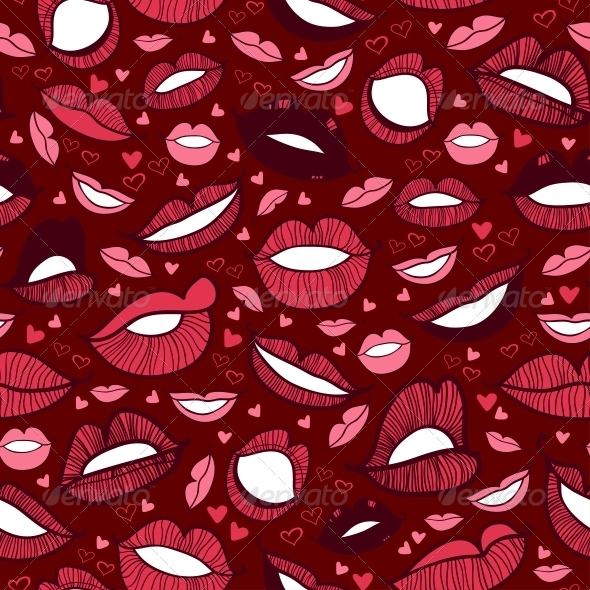 GraphicRiver Lips Illustration Background Pattern in Vector 6296538 GraphicRiver Lips Illustration Background Pattern in Vector 6296538