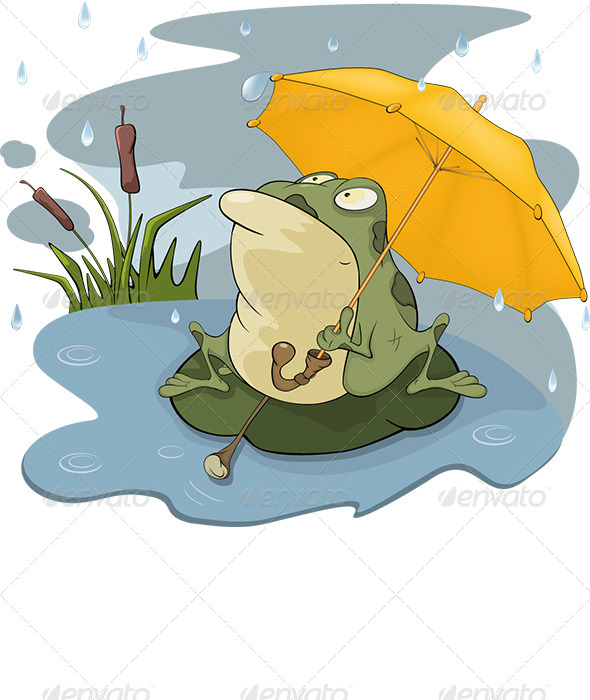 GraphicRiver Frog and Rain Cartoon 6299310 GraphicRiver Frog and Rain Cartoon 6299310