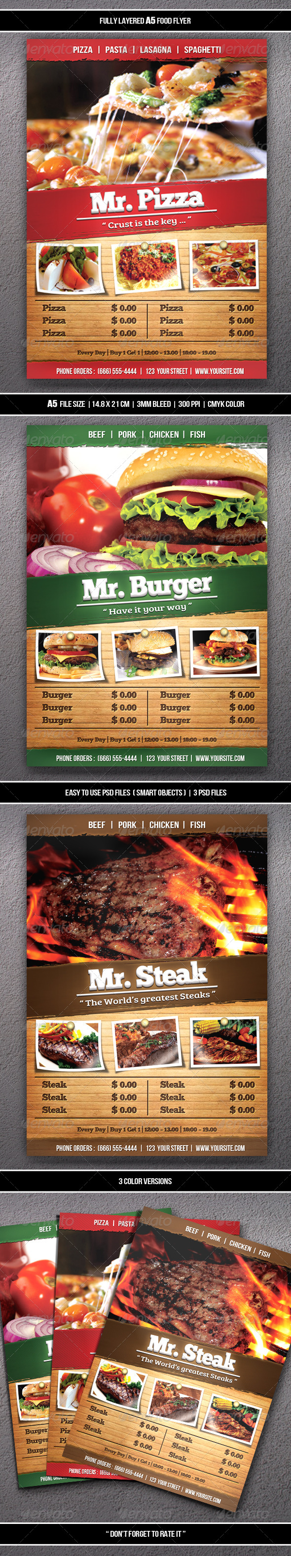GraphicRiver Food Flyer A5 6299642 GraphicRiver Food Flyer A5 6299642