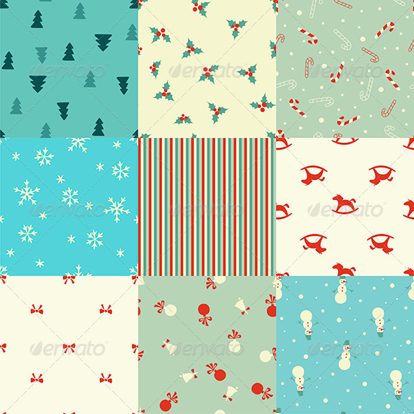 GraphicRiver Set of Seamless Christmas Patterns 6301707 GraphicRiver Set of Seamless Christmas Patterns 6301707