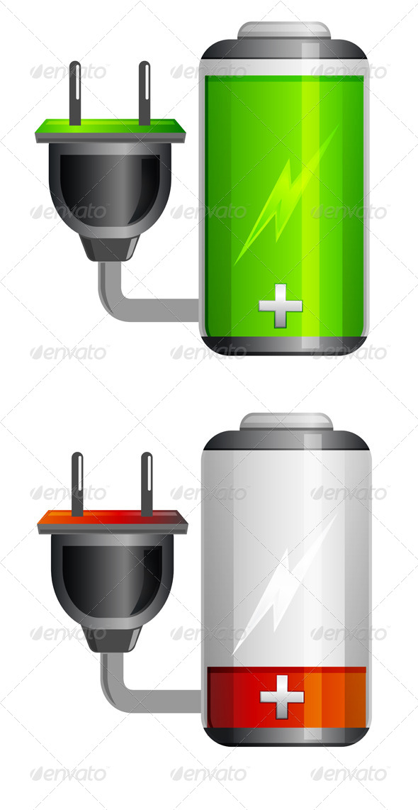 GraphicRiver Battery Charging Icon with Plug Illustration 6303747 GraphicRiver Battery Charging Icon with Plug Illustration 6303747