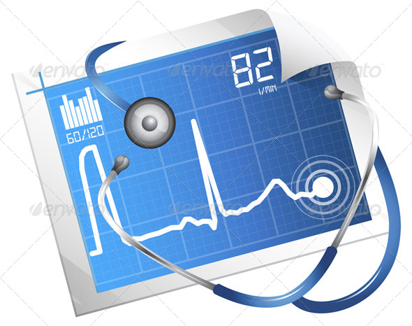 GraphicRiver ECG Monitoring Illustration 6303789 GraphicRiver ECG Monitoring Illustration 6303789