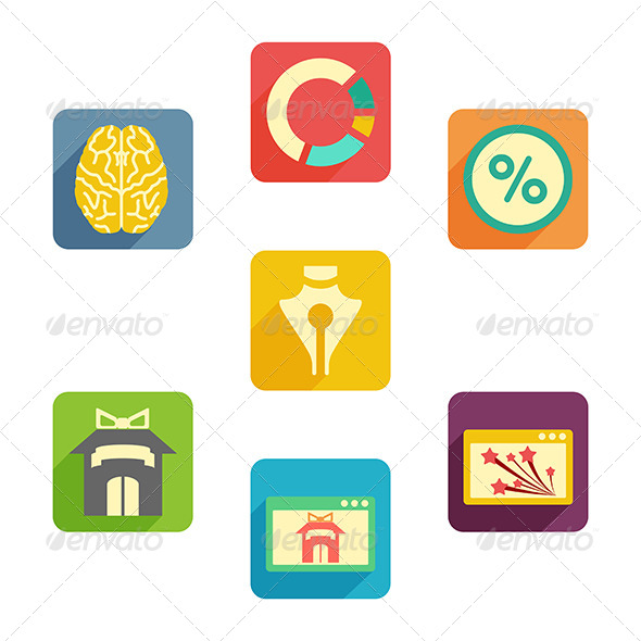 GraphicRiver Flat Icons Business 6304285 GraphicRiver Flat Icons Business 6304285