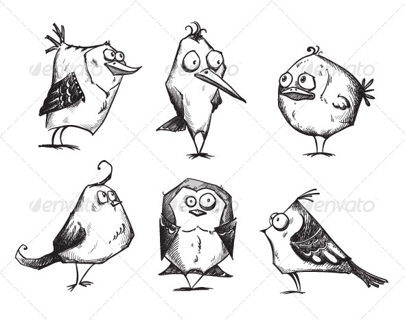 GraphicRiver 6 Cartoon Birds 6288031 GraphicRiver 6 Cartoon Birds 6288031