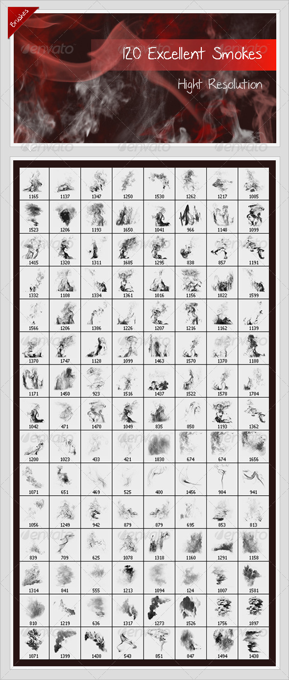 GraphicRiver 120 Excellent Smokes Brushes 6314231 GraphicRiver 120 Excellent Smokes Brushes 6314231