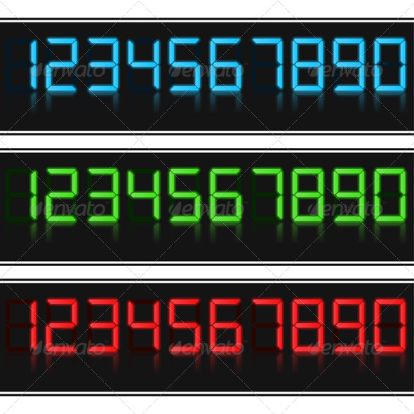 GraphicRiver Glowing Digital Numbers 6314363 GraphicRiver Glowing Digital Numbers 6314363