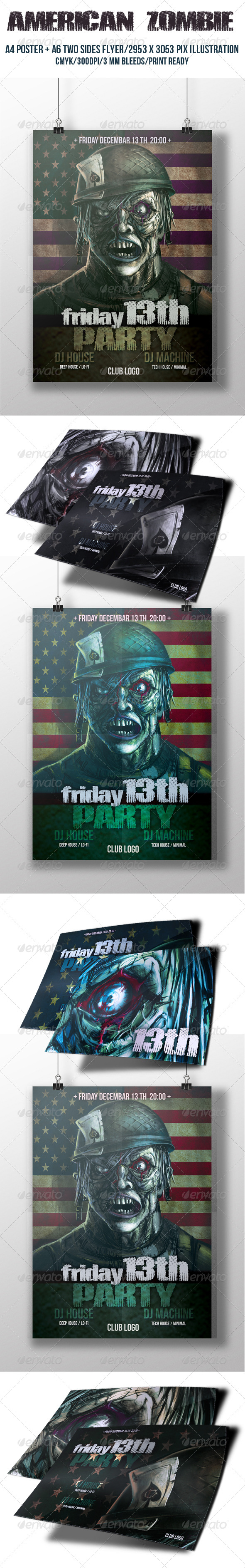 GraphicRiver American Zombie Poster 6316975 GraphicRiver American Zombie Poster 6316975