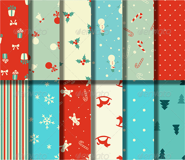 GraphicRiver Set of 12 Christmas Seamless Patterns 6320063 GraphicRiver Set of 12 Christmas Seamless Patterns 6320063