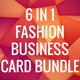 Fashion Business Card Bundle 6 in 1 - GraphicRiver Item for Sale
