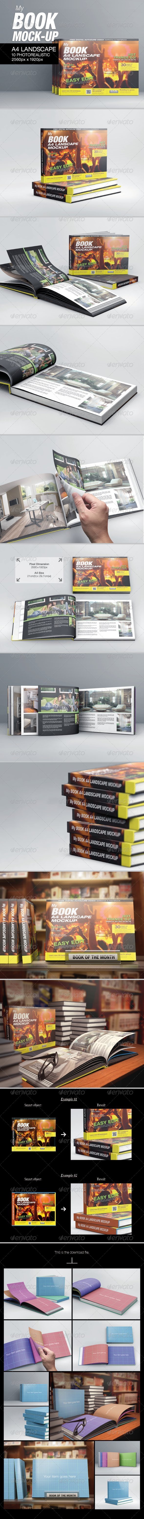GraphicRiver MyBook A4 Landscape Mock-Up 6323795 GraphicRiver MyBook A4 Landscape Mock-Up 6323795