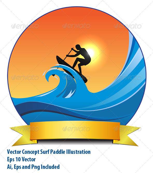 GraphicRiver Surf Paddling 6325436 GraphicRiver Surf Paddling 6325436