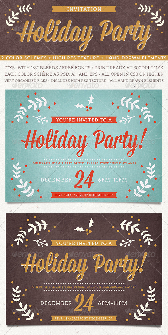 GraphicRiver Holiday Party Invitation 6297172 GraphicRiver Holiday Party Invitation 6297172