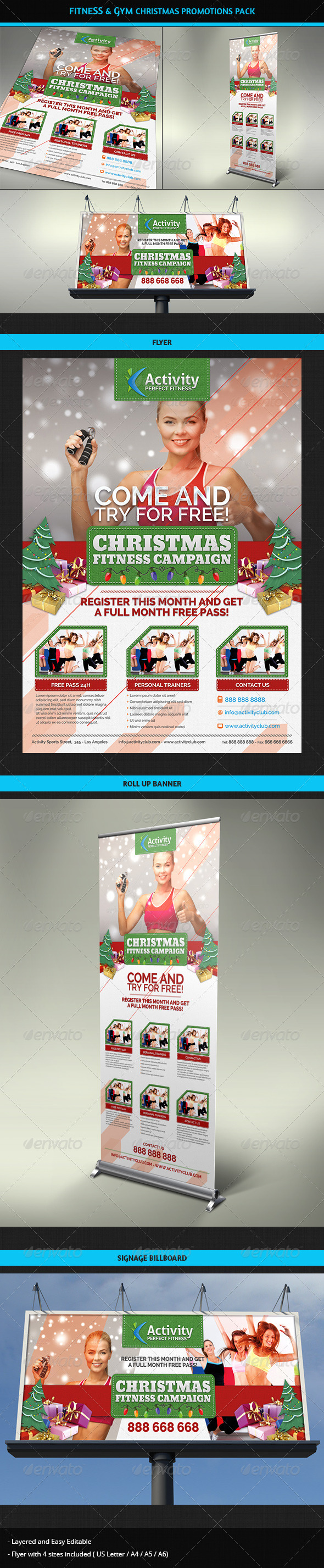 GraphicRiver Fitness & Gym Christmas Promotions Pack 6327054 GraphicRiver Fitness & Gym Christmas Promotions Pack 6327054