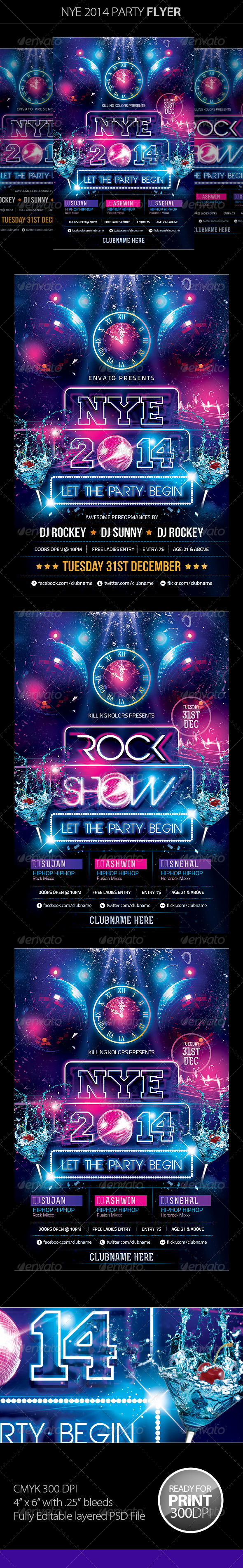 New Year Party Flyer - Clubs & Parties Events