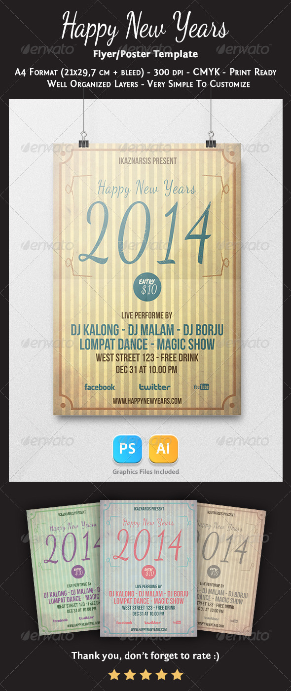 GraphicRiver Happy New Years Flyer Template Vol.2 6327178 GraphicRiver Happy New Years Flyer Template Vol.2 6327178