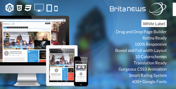 BritaNews - Gorgeous Animated News/Magazine Theme - Blog / Magazine WordPress
