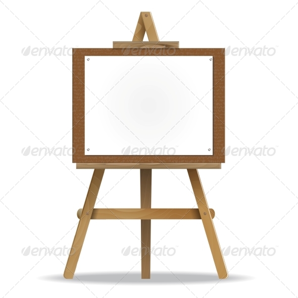GraphicRiver White Canvas on an Easel 6330562 GraphicRiver White Canvas on an Easel 6330562