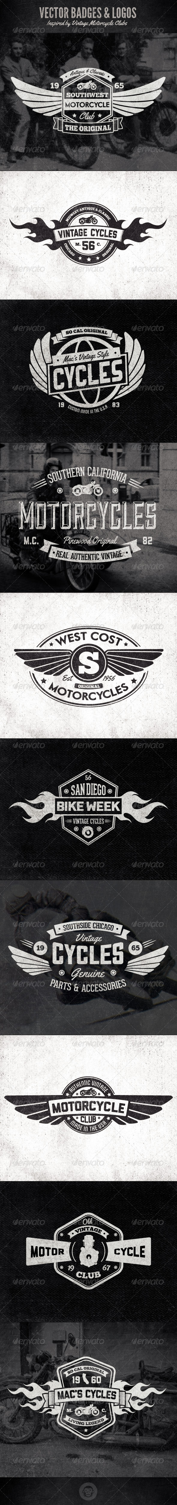 GraphicRiver Vintage Badges and Logos Motorcyle Inspired 6331997 GraphicRiver Vintage Badges and Logos Motorcyle Inspired 6331997