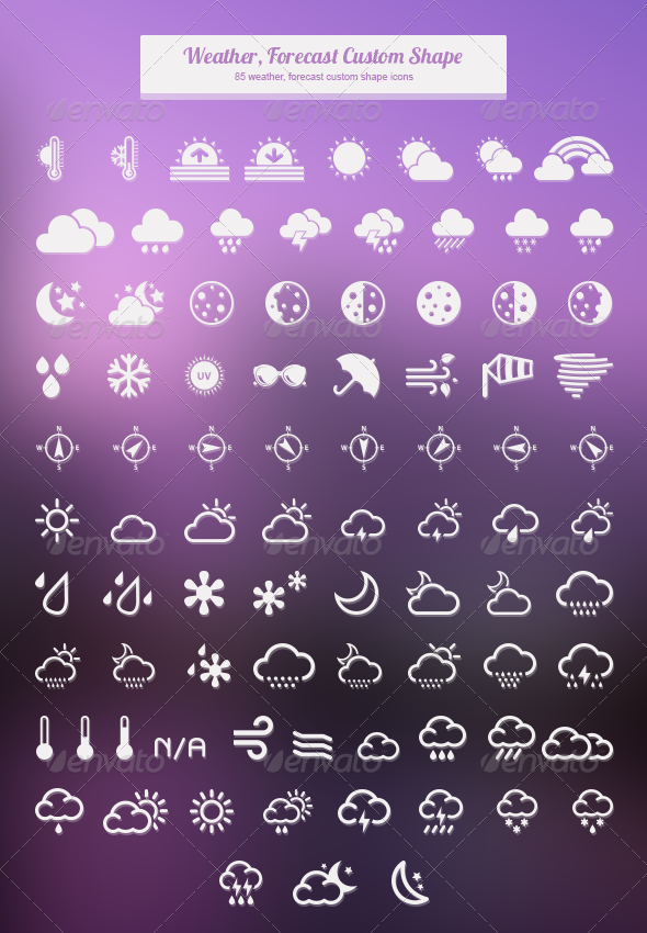 GraphicRiver Weather Forecast Custom Shape 6332528 GraphicRiver Weather Forecast Custom Shape 6332528
